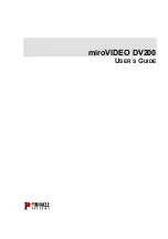 Preview for 1 page of Pinnacle Systems miroVIDEO DV200 User Manual