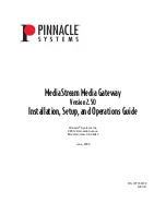 Preview for 1 page of Pinnacle 37T100105 Installation & Operation Manual