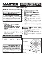 Предварительный просмотр 11 страницы Pinnacle Master MH-16-TTC User'S Manual & Operating Instructions