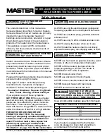 Предварительный просмотр 3 страницы Pinnacle Master MH-70-SS-A User'S Manual & Operating Instructions