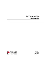 Pinnacle PCTV 100E User Manual preview