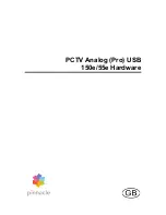 Pinnacle PCTV Analog (Pro) USB 150e User Manual preview