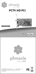 Preview for 1 page of Pinnacle PCTV HD PCI Quick Start Manual