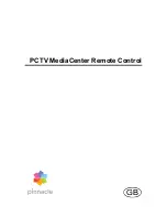 Предварительный просмотр 1 страницы Pinnacle PCTV MEDIACENTER REMOTE User Manual