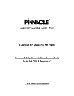 Предварительный просмотр 5 страницы Pinnacle Quantum Plasma-3 Owner'S Manual