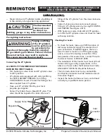 Preview for 7 page of Pinnacle Remington REM-125V-GFA-B User'S Manual & Operating Instructions