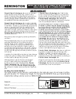 Preview for 12 page of Pinnacle Remington REM-125V-GFA-B User'S Manual & Operating Instructions