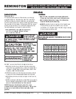 Preview for 6 page of Pinnacle REMINGTON REM-135T-KFA-O User'S Manual & Operating Instructions