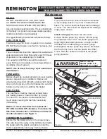 Preview for 8 page of Pinnacle REMINGTON REM-135T-KFA-O User'S Manual & Operating Instructions