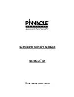 Pinnacle SLIMsub 66 User Manual предпросмотр