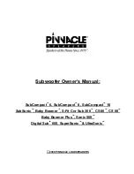 Pinnacle Sonic 500 Owner'S Manual предпросмотр