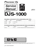 Preview for 1 page of PIONEER DJ DJS-1000 Service Manual