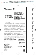 PIONEER DJ DM-40BT Operating Instructions Manual предпросмотр