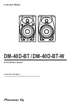 PIONEER DJ DM-40D-BT Instruction Manual предпросмотр