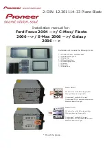 Preview for 1 page of Pioneer 12.301114-33 Installation Manual