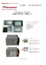 Preview for 1 page of Pioneer 12.301270-03 Installation Manual