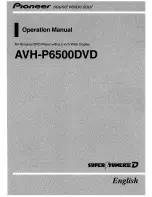 Preview for 1 page of Pioneer 130AVHP65D Operation Manual