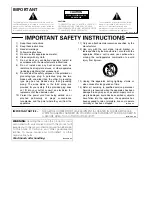 Preview for 2 page of Pioneer 151FD - PRO - 60" Plasma TV Operating Instructions Manual