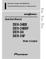 Pioneer 2400F - Single CD Player Operation Manual preview