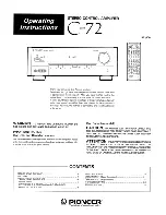 Pioneer 251R Operating Instructions Manual preview