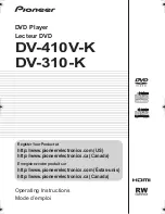 Preview for 1 page of Pioneer 310-K - DV DVD Player Operating Instructions Manual