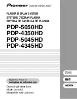 Pioneer 4350HD - PDP - 43" Plasma TV Operating Instructions Manual предпросмотр