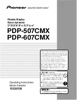 Preview for 1 page of Pioneer 507CMX - PDP - 50" Plasma Panel Operating Instructions Manual