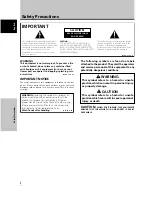 Preview for 4 page of Pioneer 507CMX - PDP - 50" Plasma Panel Operating Instructions Manual