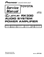 Preview for 1 page of Pioneer 86100-0E020 Service Manual