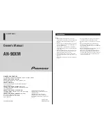 Pioneer 90XM - AN - Satellite Radio Antenna Owner'S Manual preview