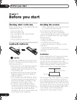 Предварительный просмотр 6 страницы Pioneer 918V-K - AV Receiver - Gloss Operating Instructions Manual