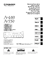 Pioneer A-339 Operating Instructions Manual preview