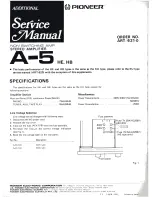 Pioneer A-5 HE Service Manual preview