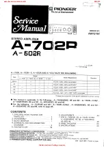 Preview for 1 page of Pioneer A-702R Service Manual