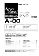 Pioneer A-80 Service Manual preview