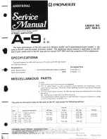 Pioneer A-9 S/G Service Manual preview