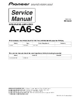 Pioneer A-A6-S Service Manual preview