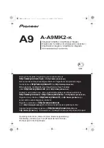 Preview for 1 page of Pioneer A-A9MK2-K Operating Instructions Manual