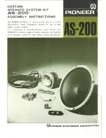 Preview for 1 page of Pioneer AS-200 Assembly Instructions Manual