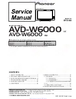 Предварительный просмотр 1 страницы Pioneer AVD-W6000 Service Manual