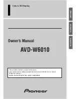 Pioneer AVD-W6010 Owner'S Manual preview