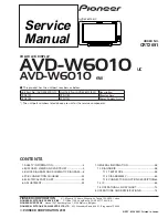 Pioneer AVD-W6010 Service Manual preview