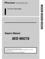 Pioneer AVD-W6210 Owner'S Manual предпросмотр