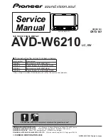 Preview for 1 page of Pioneer AVD-W6210 Service Manual