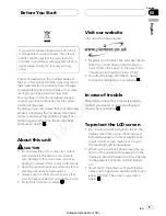 Preview for 6 page of Pioneer AVD-W7900 Owner'S Manual