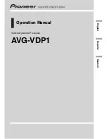 Preview for 1 page of Pioneer AVG-VDP1 Operation Manual