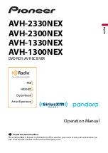 Pioneer AVH-1300NEX Operation Manual preview