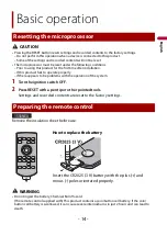 Preview for 14 page of Pioneer AVH-1500NEX Operation Manual