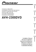 Preview for 1 page of Pioneer AVH-2300DVD Installation Manual
