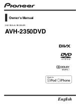 Preview for 1 page of Pioneer AVH-2350DVD Owner'S Manual